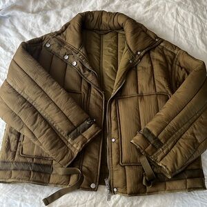 NWOT ZARA QUILTED POCKET JACKET ZW COLLECTION
GREEN 0/0518/060/500/03